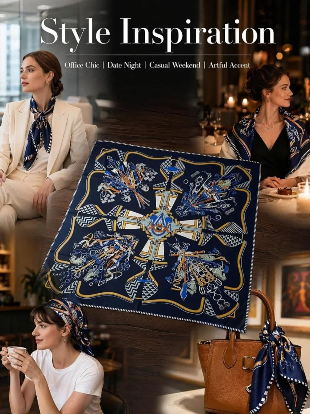 Luxurious 100% Mulberry Silk Scarf for Women - Large 35